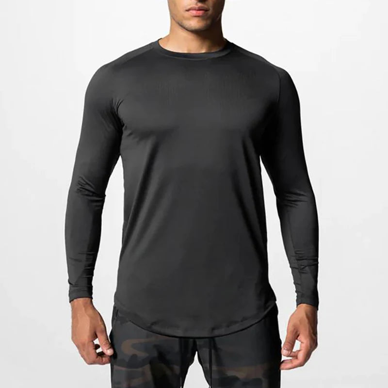 Camiseta Masculina Fitness Manga Longa
