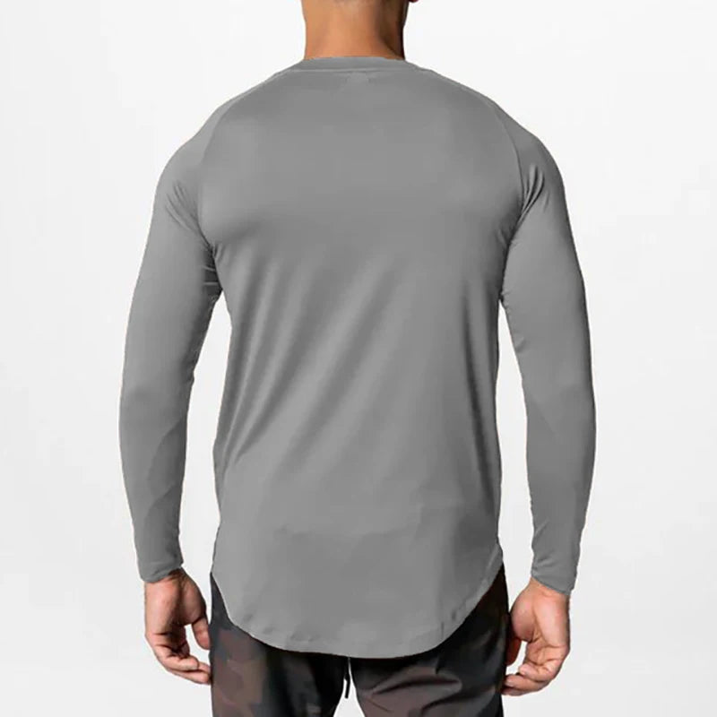 Camiseta Masculina Fitness Manga Longa