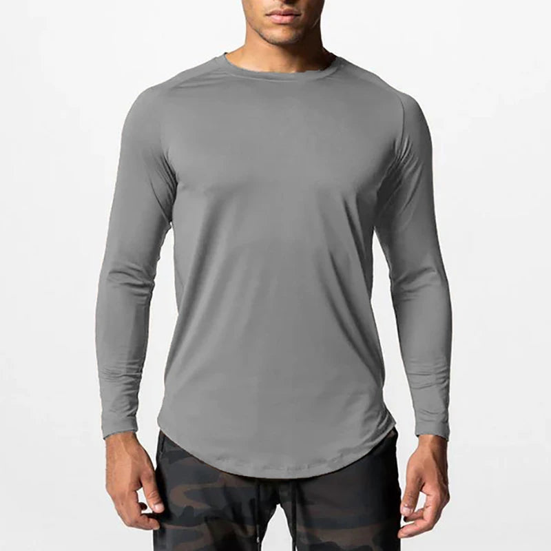 Camiseta Masculina Fitness Manga Longa