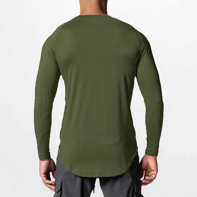 Camiseta Masculina Fitness Manga Longa