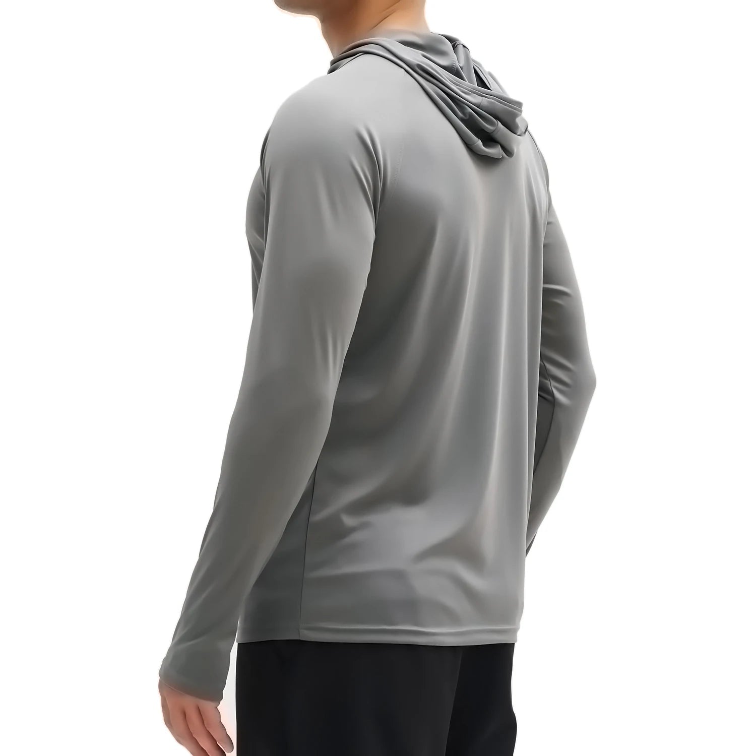 Camisa com Capuz e Proteção Solar - Secagem Rápida para Corrida e Esportes